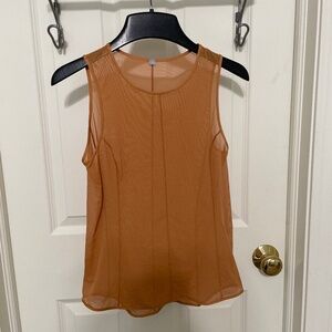 Women’s sheer shirt brown / camel